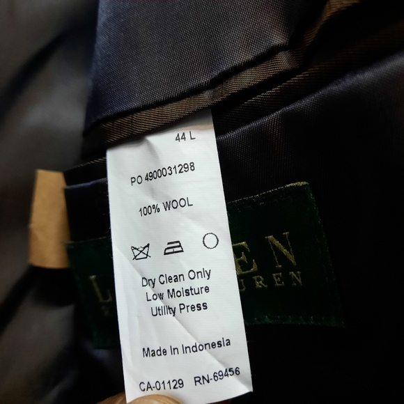 Lauren Ralph Lauren Men's Wool Suit Blazer Sport Coat Size 44L - Picture 6 of 8